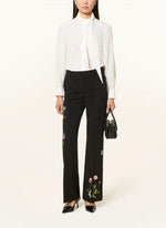 Load image into Gallery viewer, CAMBIO FRANCOISE FLORAL EMBROIDERED STRETCH PANT

