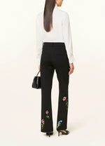 Load image into Gallery viewer, CAMBIO FRANCOISE FLORAL EMBROIDERED STRETCH PANT

