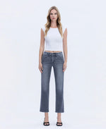 Load image into Gallery viewer, Mid-Rise Jeans Straight Leg in Grey
