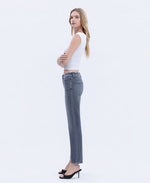 Load image into Gallery viewer, Mid-Rise Jeans Straight Leg in Grey
