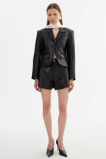 Load image into Gallery viewer, LaMarque VALENTINA | MICRO LEATHER BLAZER
