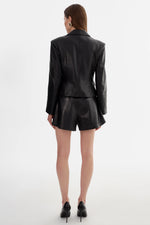 Load image into Gallery viewer, LaMarque VALENTINA | MICRO LEATHER BLAZER
