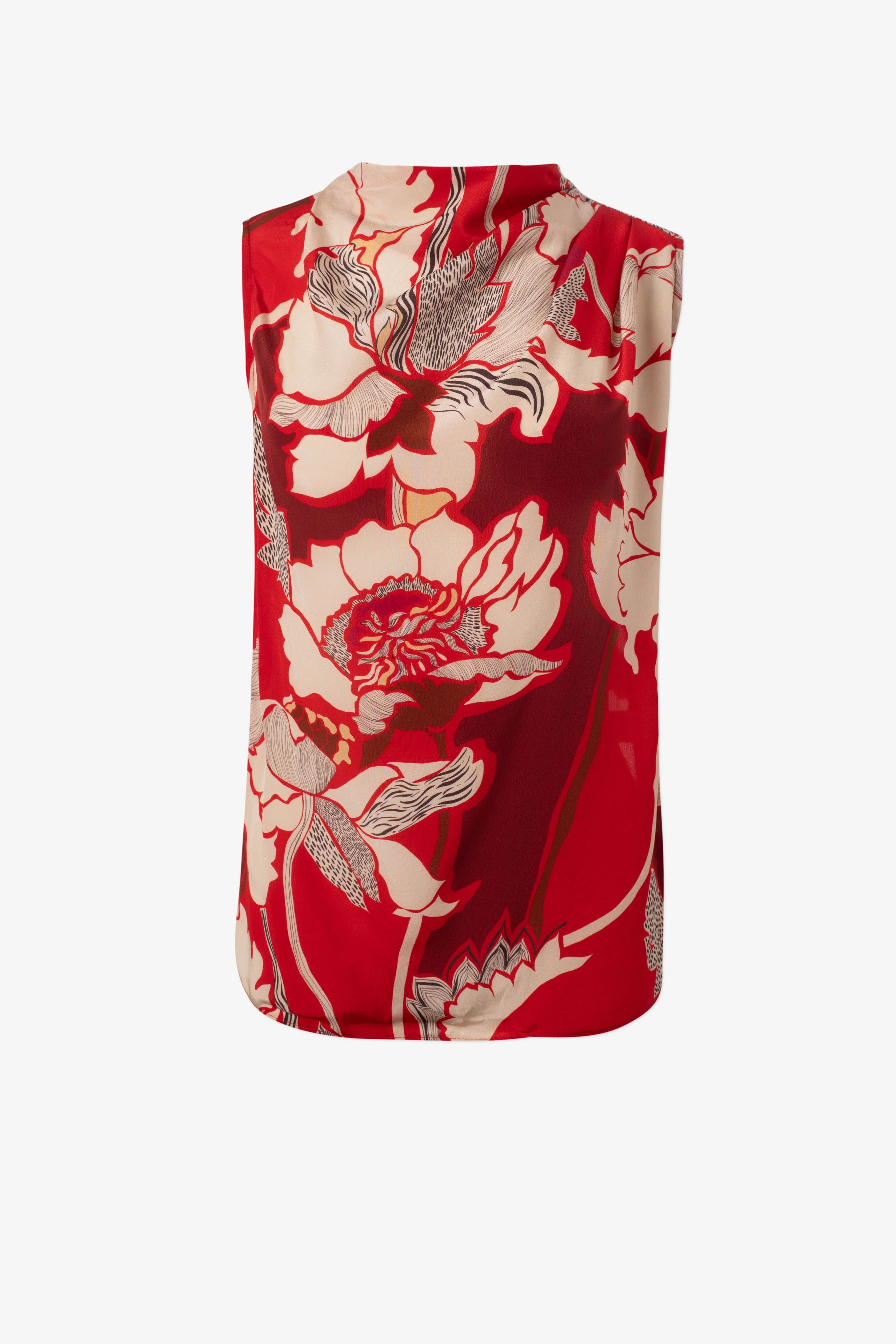 Iris Setlakwe Red Printed Sleeveless top