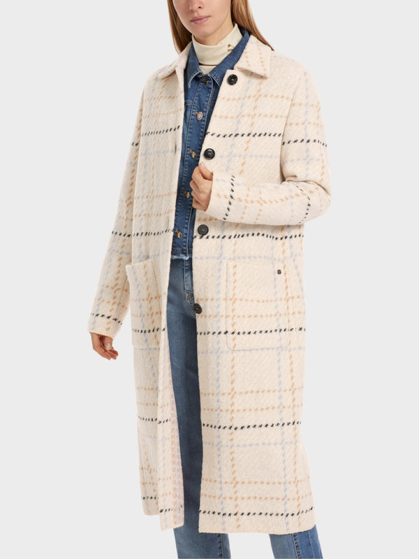 Marc Cain Knitted Check Coat