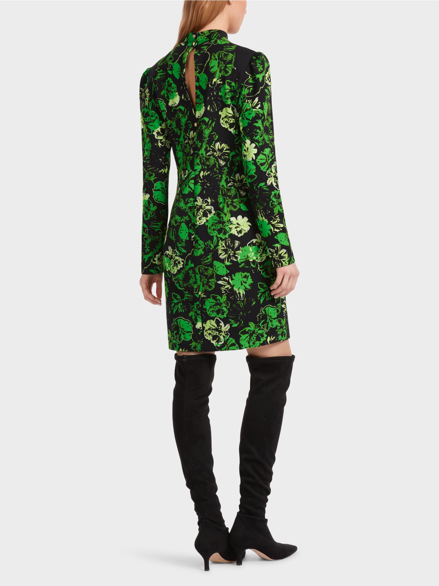 Marc Cain Printed Dress with Balloon sleeve