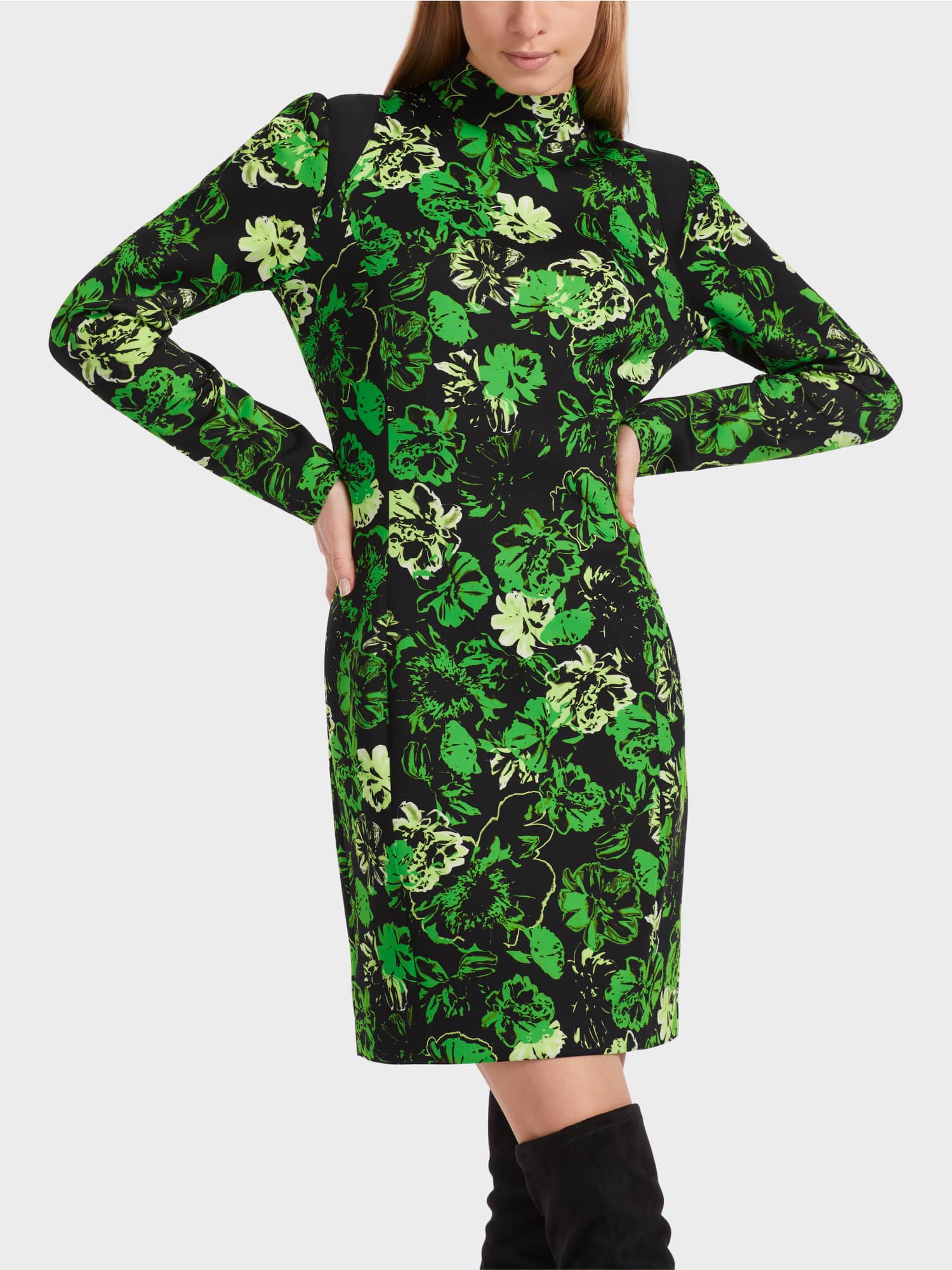 Marc Cain Printed Dress with Balloon sleeve
