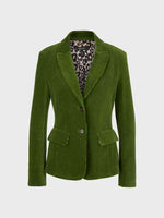 Load image into Gallery viewer, Marc Cain Green Corduroy Blazer

