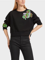 Load image into Gallery viewer, Marc Cain Sweatershirt with floral applique
