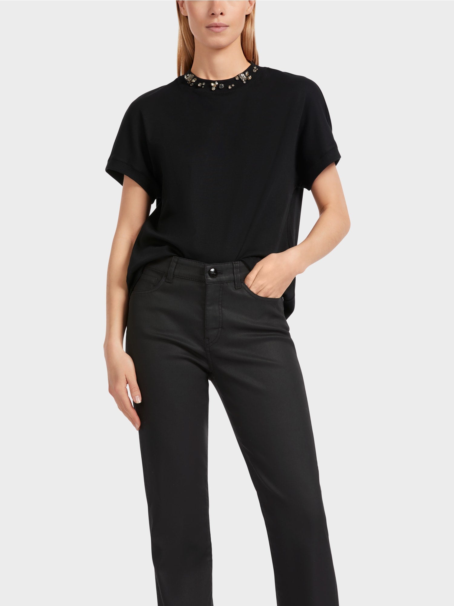 Marc Cain T-shirt with beaded collar