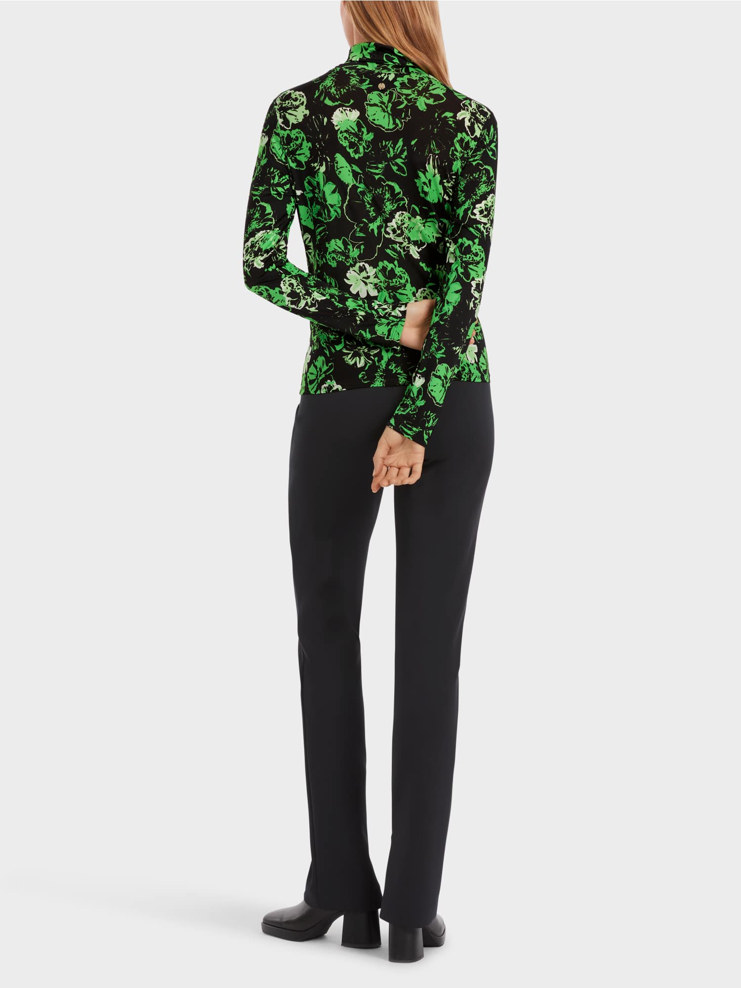 Marc Cain Roll neck t-shirt with floral design