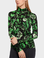 Load image into Gallery viewer, Marc Cain Roll neck t-shirt with floral design

