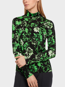 Marc Cain Roll neck t-shirt with floral design