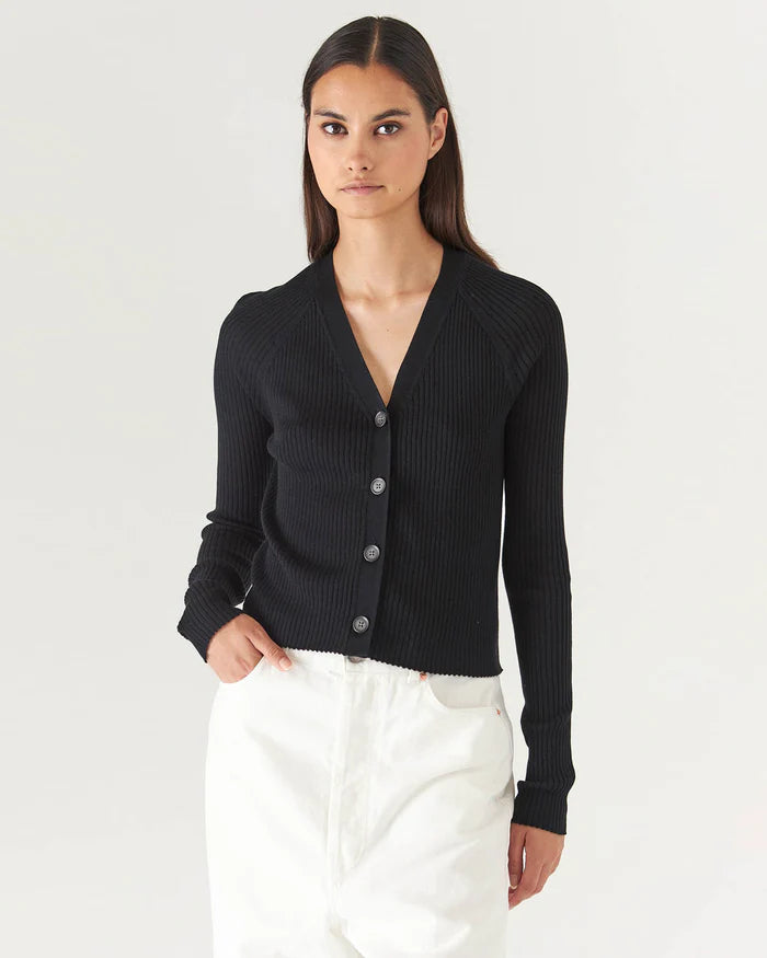 Patrick Assaraf Cotton Cupro Rib Cardigan