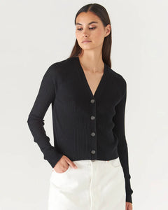 Patrick Assaraf Cotton Cupro Rib Cardigan