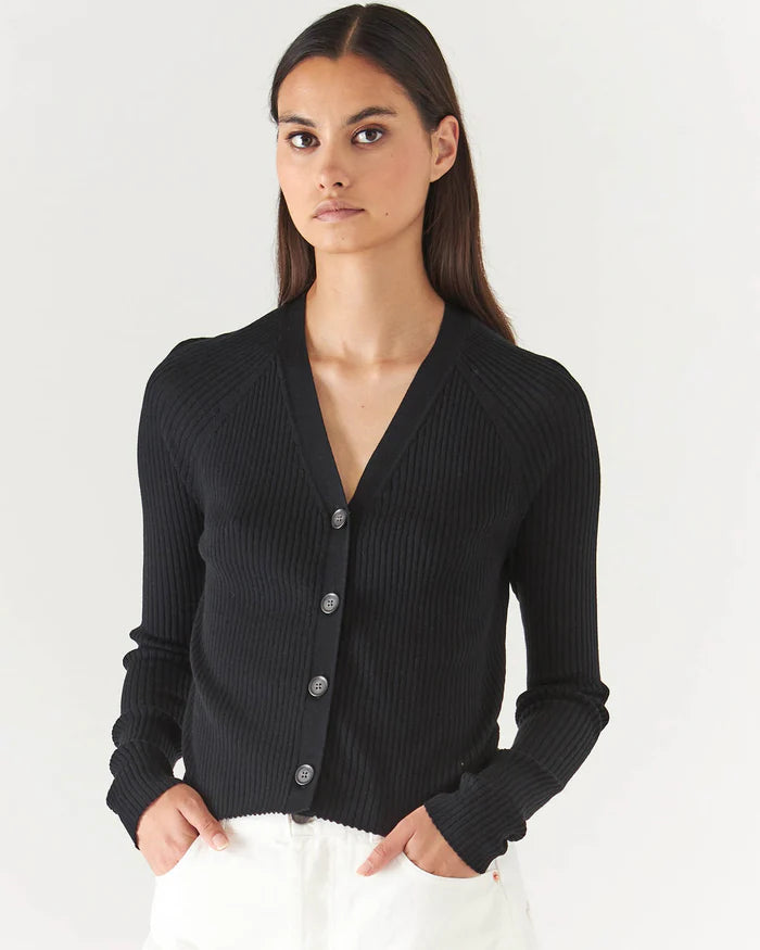 Patrick Assaraf Cotton Cupro Rib Cardigan