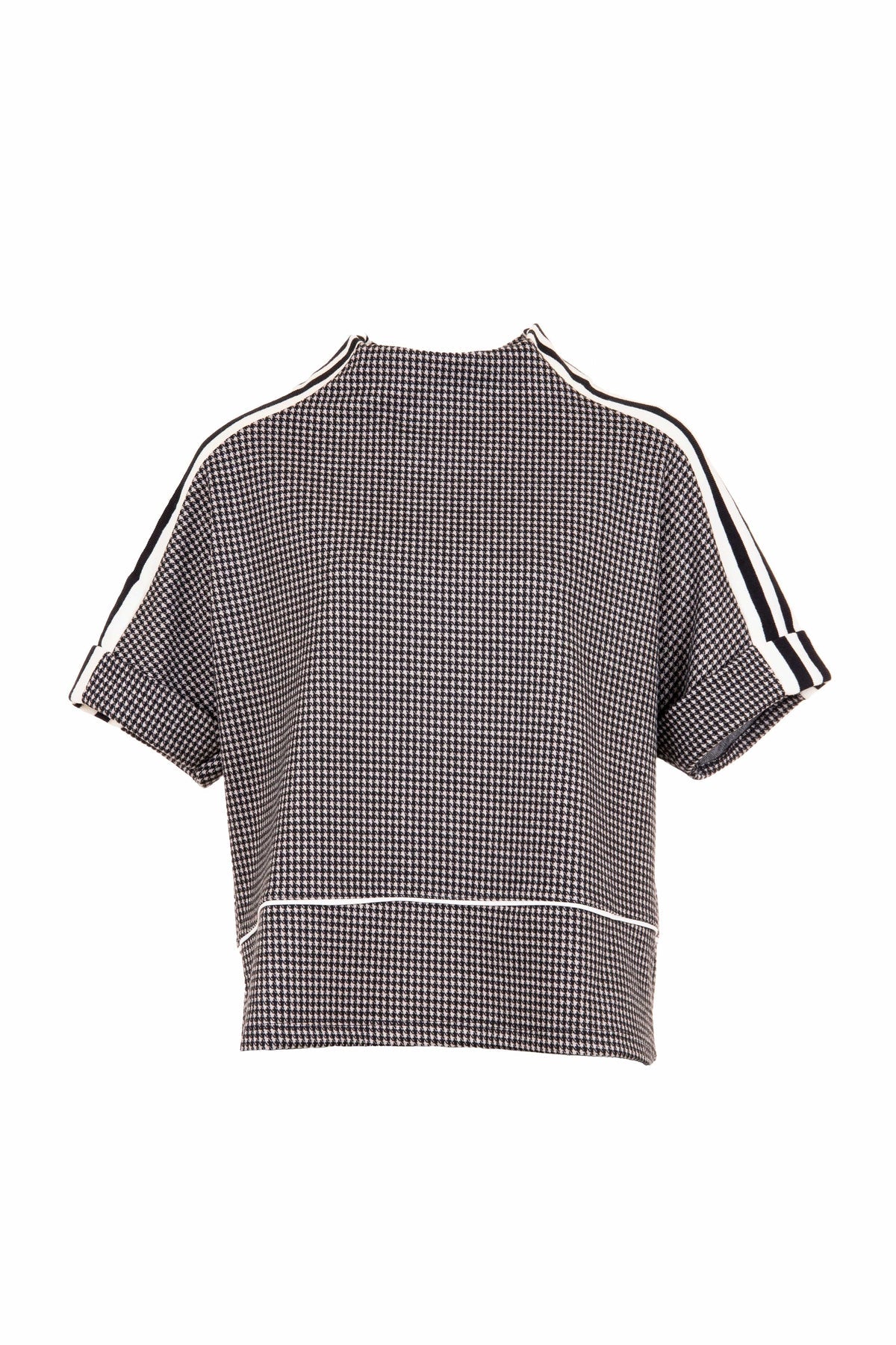 Peruzzi High Neck Top in Houndstooth