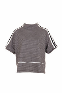 Peruzzi High Neck Top in Houndstooth