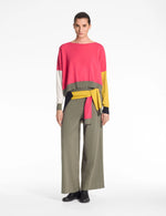 Load image into Gallery viewer, Sarah Pacini Colour Block Sweater Pink
