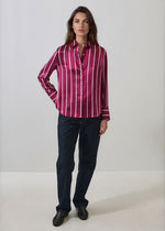 Load image into Gallery viewer, Patrick Assaraf Silk Striped Blouse
