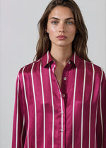 Load image into Gallery viewer, Patrick Assaraf Silk Striped Blouse
