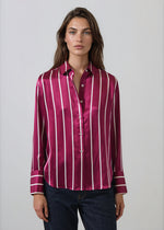 Load image into Gallery viewer, Patrick Assaraf Silk Striped Blouse
