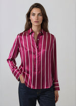 Load image into Gallery viewer, Patrick Assaraf Silk Striped Blouse
