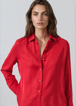 Load image into Gallery viewer, Patrick Assaraf Red Silk Blouse
