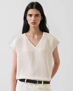 Load image into Gallery viewer, Patrick Assaraf Silk V-Neck Top
