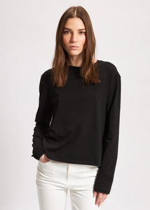 Patrick Assaraf PIMA COTTON STRETCH BOYFRIEND LONG SLEEVE