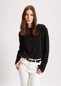 Patrick Assaraf PIMA COTTON STRETCH BOYFRIEND LONG SLEEVE