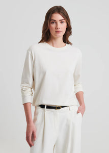 Patrick Assaraf PIMA COTTON STRETCH BOYFRIEND LONG SLEEVE