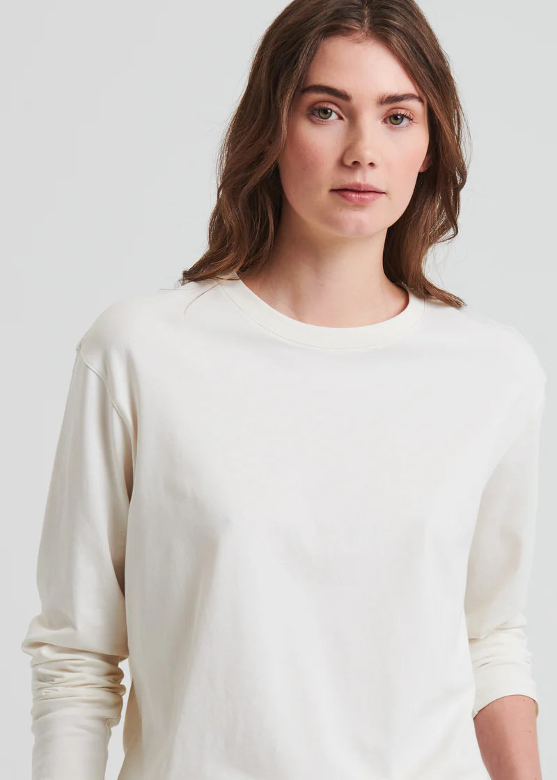 Patrick Assaraf PIMA COTTON STRETCH BOYFRIEND LONG SLEEVE