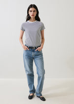 Load image into Gallery viewer, Patrick Assaraf Mini Stripe Crew
