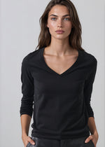 Load image into Gallery viewer, Patrick Assaraf V-Neck Long Sleeve T-Shirt
