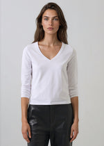 Load image into Gallery viewer, Patrick Assaraf V-Neck Long Sleeve T-Shirt
