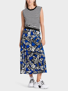 Marc Cain Sport Blue Printed Skirt