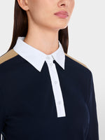 Load image into Gallery viewer, Marc Cain Sport Navy Polo Top
