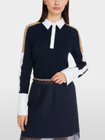 Load image into Gallery viewer, Marc Cain Sport Navy Polo Top
