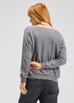 Load image into Gallery viewer, Zaket &amp; Plover Grey Sweater with Hearts
