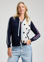 Load image into Gallery viewer, Zaket &amp; Plover Cardigan Navy &amp; Polka Dot

