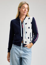 Load image into Gallery viewer, Zaket &amp; Plover Cardigan Navy &amp; Polka Dot
