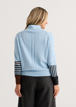 Load image into Gallery viewer, Zaket &amp; Plover Sweater in Power Blue with hood
