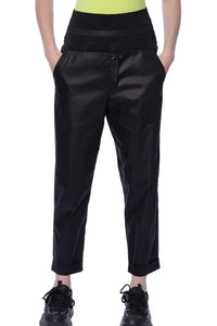 Art Point Straight-cut trousers with turn-up cuff
