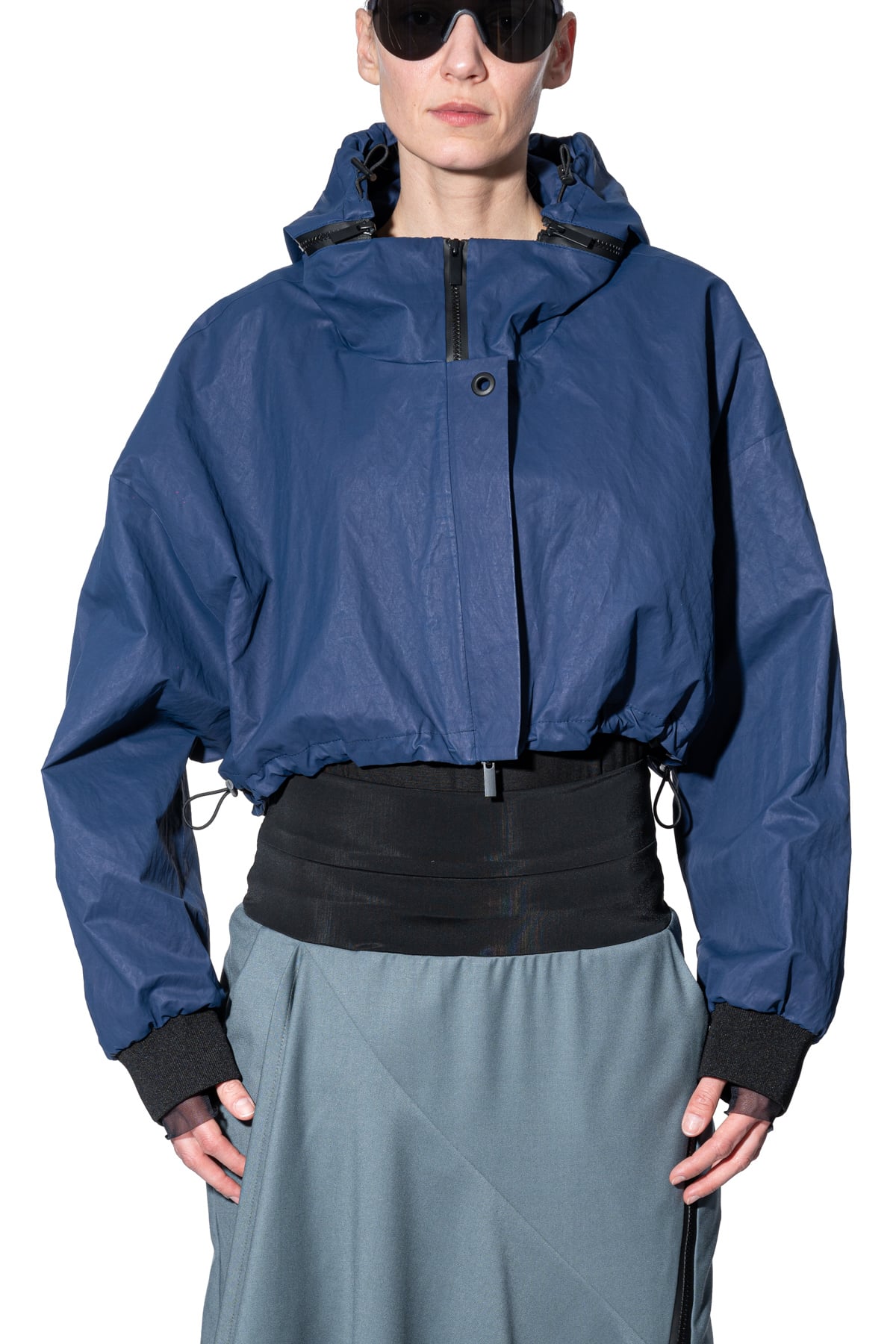 Art Point Cropped jacket with hood