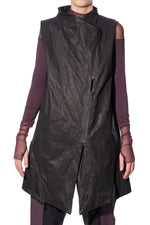 Load image into Gallery viewer, Art Point Long vest with asymmetrical bottom
