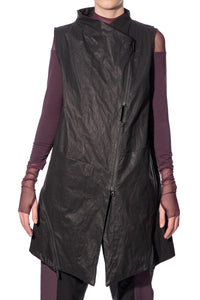 Art Point Long vest with asymmetrical bottom