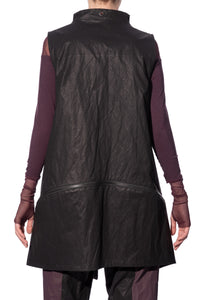 Art Point Long vest with asymmetrical bottom