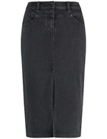 Load image into Gallery viewer, Gerry Weber Black Midi Denim Skirt
