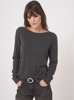 Load image into Gallery viewer, Repeat Fine-knit cotton-blend boat-neck sweater
