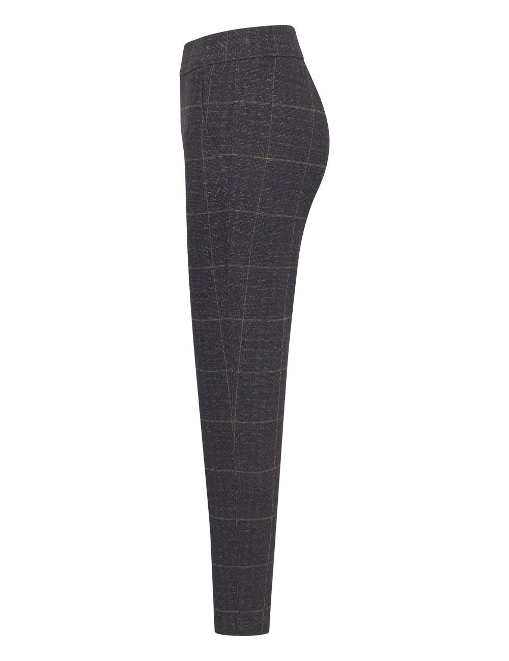 Raffaello Rossi Candice O grey plaid trousers